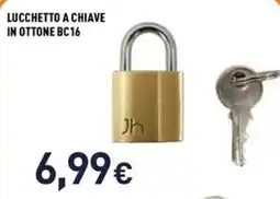 Unieuro Joiahome lucchetto a chiave in ottone BC16 offerta