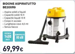 Unieuro Electroline bidone aspiratutto BE20XR9 offerta
