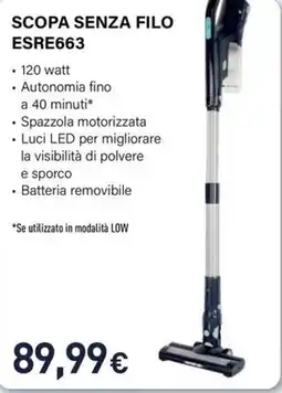 Unieuro Electroline scopa senza filo ESRE663 offerta