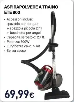 Unieuro Electroline aspirapolvere a traino ETE 800 offerta