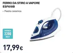 Unieuro Electroline ferro da stiro a vapore ESF619B offerta