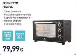 Unieuro Electroline fornetto FE32VL offerta