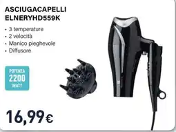 Unieuro Electroline asciugacapelli ELNERYHD559K offerta