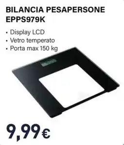 Unieuro Electroline bilancia pesapersone EPPS979K offerta
