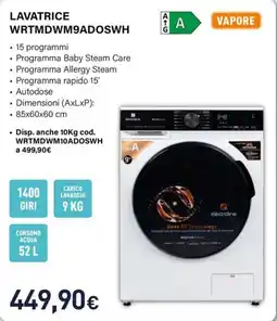 Unieuro Electroline lavatrice WRTMDWM9ADOSWH offerta