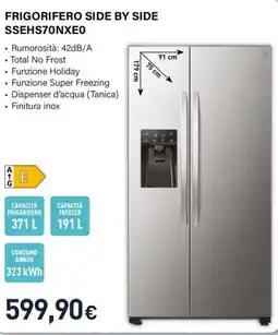 Unieuro Electroline frigorifero side by side SSEHS70NXEO offerta