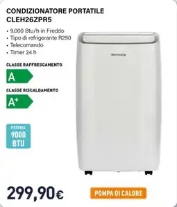 Unieuro Electroline condizionatore portatile CLEH26ZPR5 offerta