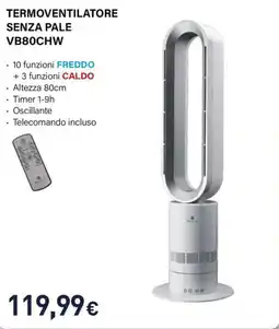 Unieuro Electroline Termoventilatore senza pale VB80CHW offerta