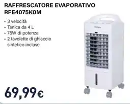 Unieuro Electroline raffrescatore evaporativo RFE4075KOM offerta