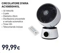 Unieuro Electroline circolatore d'aria AC10850HK1L offerta