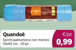 Acqua & Sapone Quandoè Sacchi pattumiera con manico offerta