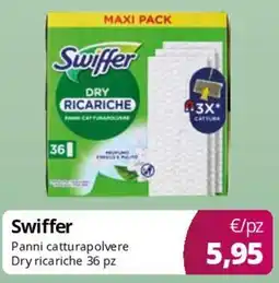 Acqua & Sapone Swiffer Panni catturapolvere Dry ricariche 36 pz offerta