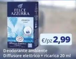 Acqua & Sapone FELCE AZZURRA Deodorante ambiente Diffusore elettrico + ricarica offerta