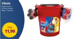 Acqua & Sapone Vileda Supermocio Torsion Power Mop + Secchio offerta