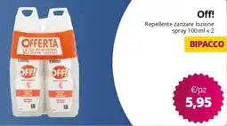 Acqua & Sapone Off! Repellente zanzare lozione spray offerta