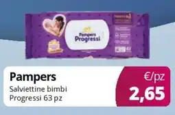 Acqua & Sapone Pampers Salviettine bimbi Progressi 63 pz offerta