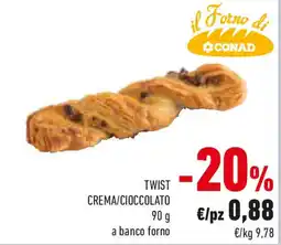 Conad Twist crema/cioccolato offerta