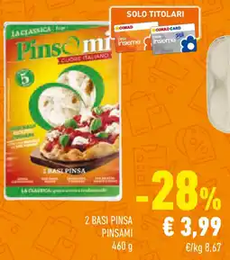 Conad 2 basi pinsa PINSAMI offerta