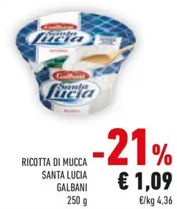 Conad Ricotta di mucca santa lucia GALBANI offerta