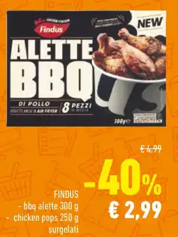 Conad FINDUS - bbq alette-chicken pops offerta