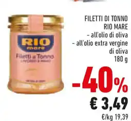 Conad Filetti di tonno RIO MARE offerta
