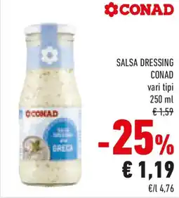 Conad Salsa dressing CONAD vari tipi offerta