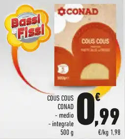 Conad Cous cous CONAD offerta