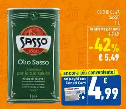 Conad Olio di oliva SASSO offerta
