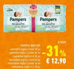 Conad Pampers baby dry offerta