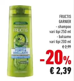 Conad Fructis GARNIER - shampoo - balsamo offerta