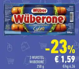 Conad 3 wurstel wuberone Wüber offerta