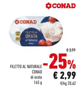Conad Filetto al naturale CONAD di orata offerta