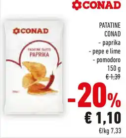 Conad Patatine CONAD offerta