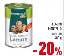Conad Legumi montello vari tipi offerta