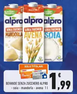 Conad Bevande senza zucchero ALPRO offerta