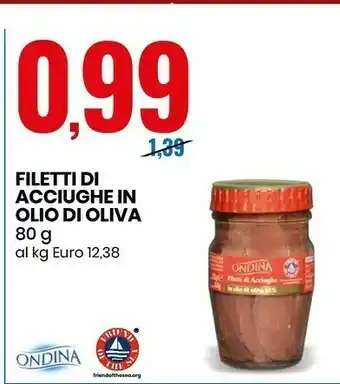 Eurospin Filetti di acciughe in olio di oliva offerta
