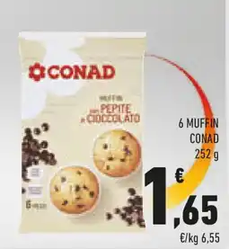 Conad 6 muffin CONAD offerta