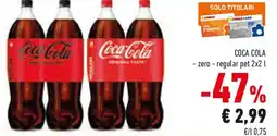 Conad Coca cola - zero - regular pet offerta
