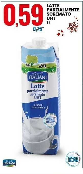 Eurospin Latte parzialmente scremato uht 1000 g(ml) offerta