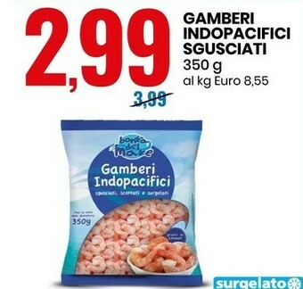 Eurospin Gamberi indopacifici sgusciati offerta