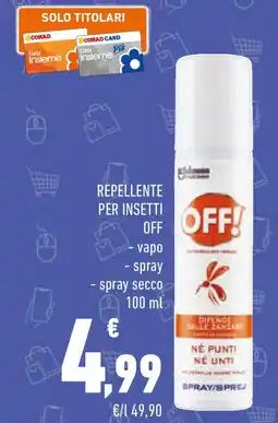 Conad Repellente per insetti OFF offerta