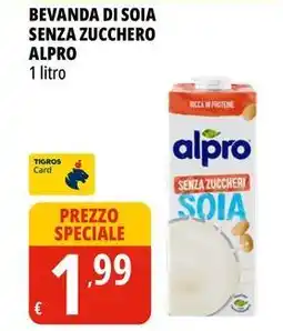 Tigros Bevanda di soia senza zucchero ALPRO offerta