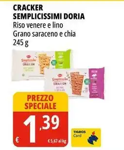 Tigros Cracker semplicissimi DORIA offerta
