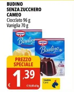 Tigros Budino senza zucchero CAMEO offerta