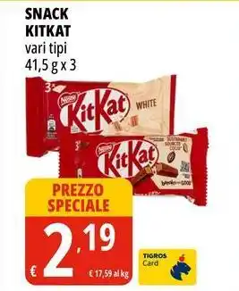 Tigros Snack KITKAT offerta