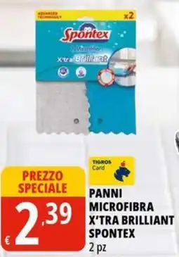 Tigros Panni microfibra xtra brilliant SPONTEX offerta