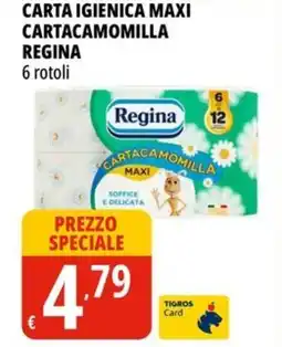 Tigros Carta igienica maxi cartacamomilla REGINA offerta