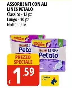 Tigros Assorbenti con ali lines petalo offerta