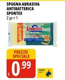 Tigros Spugna abrasiva antibatterica SPONTEX offerta