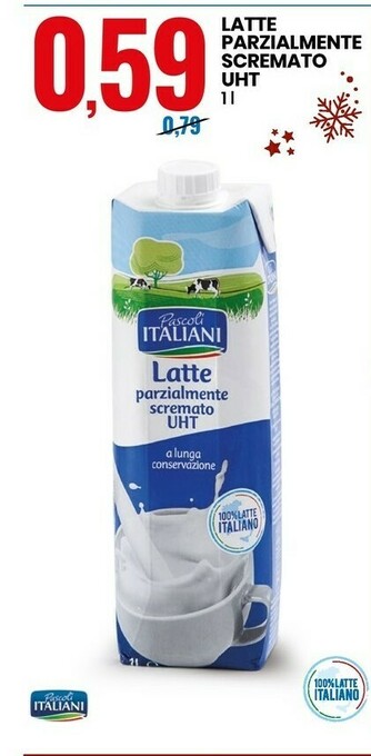 Latte parzialmente scremato uht